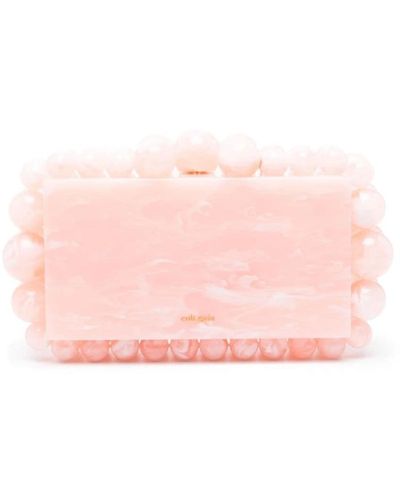 Cult Gaia Rosa box perlenverzierte clutch - Pink