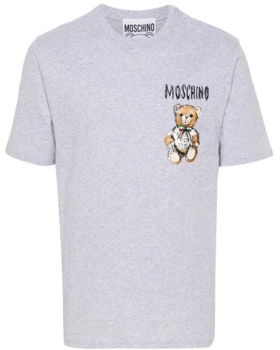 Moschino Graue teddy bear t-shirts und polos - Blau