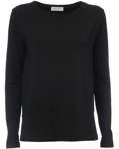 Le Tricot Perugia Long Sleeve Tops - Black