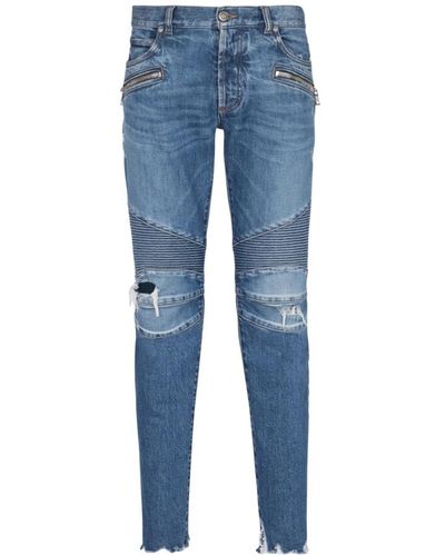 Balmain Jeans in cotone slim-fit - Blu