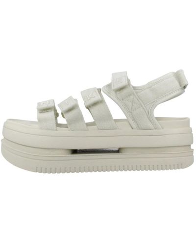 Nike Klassische flache sandalen - Mettallic