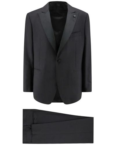 Lardini Single Breasted Suits - Black