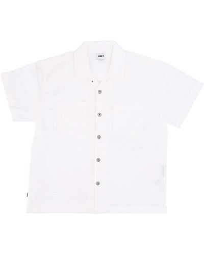 Obey Sunrise gewebtes hemd kurzarm t-shirt - Weiß