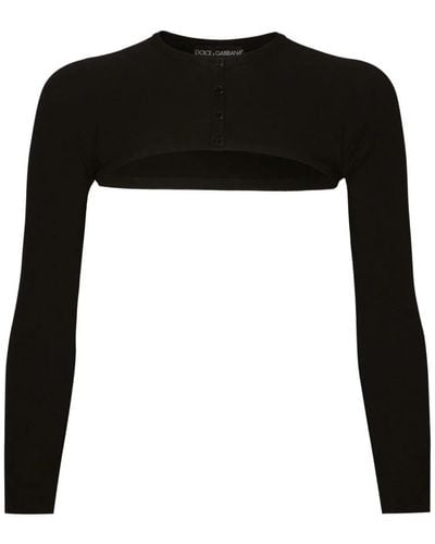Dolce & Gabbana Long Sleeve Tops - Black