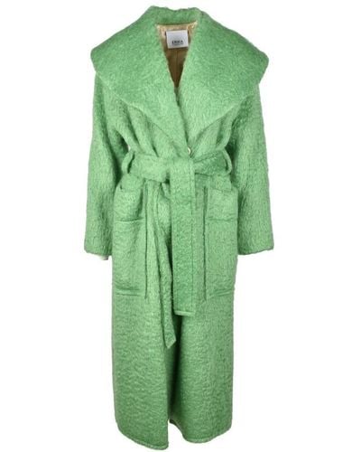 Erika Cavallini Semi Couture Belted Coats - Green