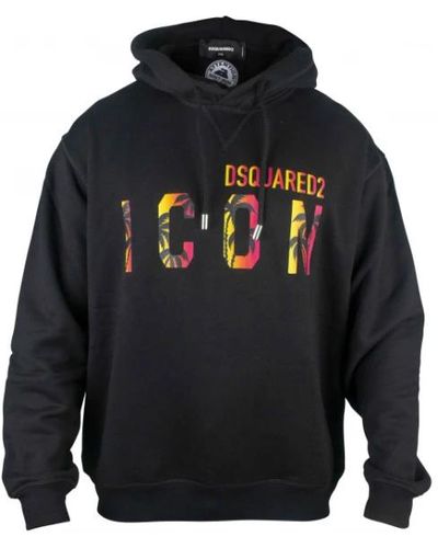 DSquared² Schwarzer hoodie mit grafikdruck