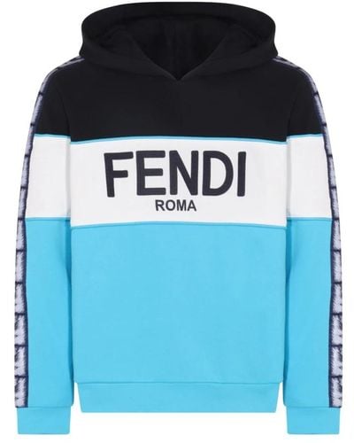 Fendi Logo kapuzenpullover - Blau