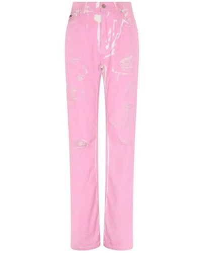 Dolce & Gabbana Straight Jeans - Pink