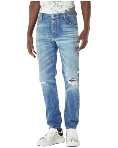 John Richmond Slim Fit Jeans - Blauw