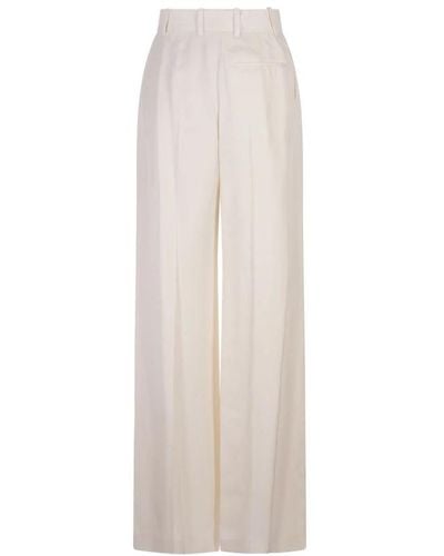 Alexander McQueen Wide Trousers - White