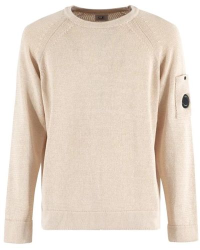 C.P. Company Round-Neck Knitwear - Natural