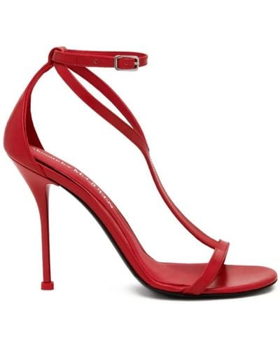 Alexander McQueen High Heel Sandals - Red