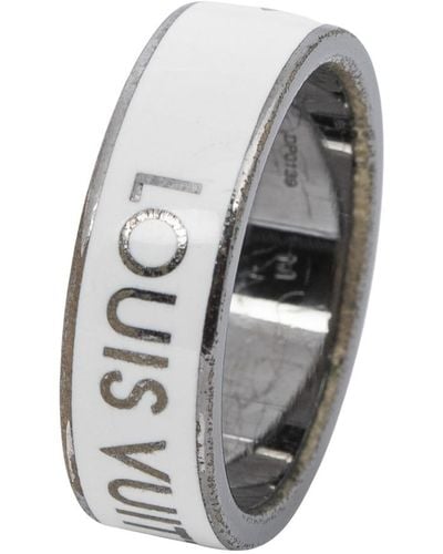 Louis Vuitton Monogramm-Emaille-Ring - Weiß