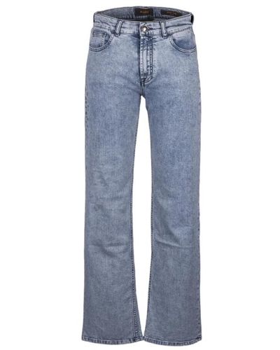 Moorer Indigo Boot Cut Jeans - Blau