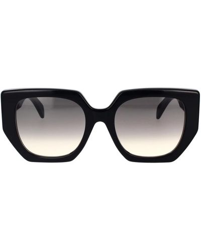 Celine Schmetterlings-sonnenbrille mit braunen gläsern - Schwarz