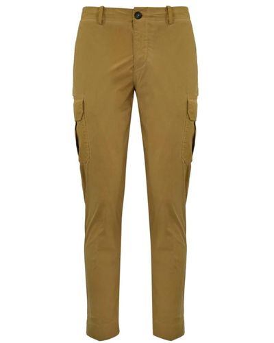 Rrd Pantaloni slim fit in tessuto tecnico marrone - Verde