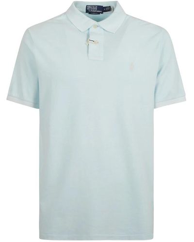 Ralph Lauren Blaues polo t-shirt baumwolle gewebe