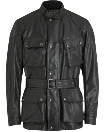Belstaff Trialmaster Panther Leather Jacket 46 - Black