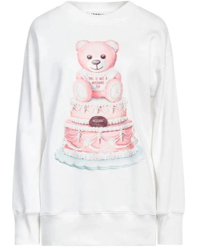 Moschino Teddy cake sweatshirt kleid - Weiß