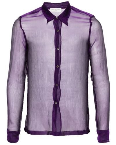 Dries Van Noten Casual Shirts - Purple