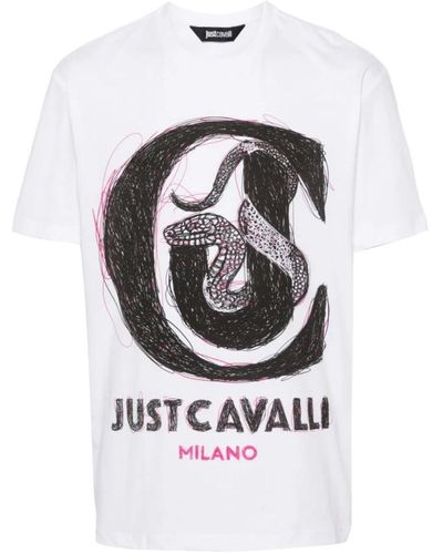 Just Cavalli Grafische t-shirts und polos - Weiß