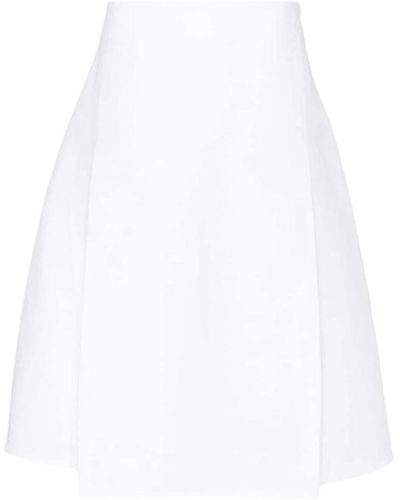 Marni Falda plisada de algodón blanco