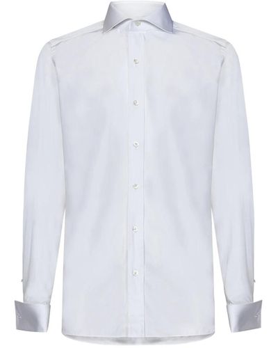Tom Ford Weiße baumwoll-popeline-hemd
