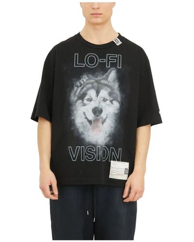 Maison Mihara Yasuhiro T-shirt stampa dog - Nero
