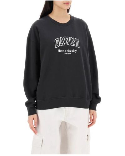 Ganni Sweatshirts - Negro