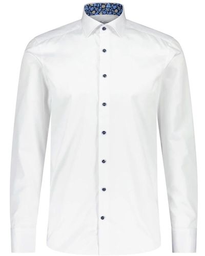 Stenströms Camicia slim-fit in doppio cotone - Bianco
