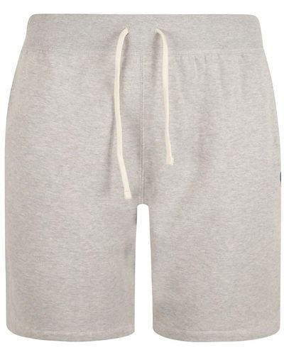 Ralph Lauren Bestickte logo-track-shorts andover heather - Grau