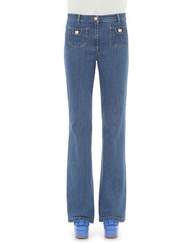 Moschino Retro flared jeans per donne - Blu