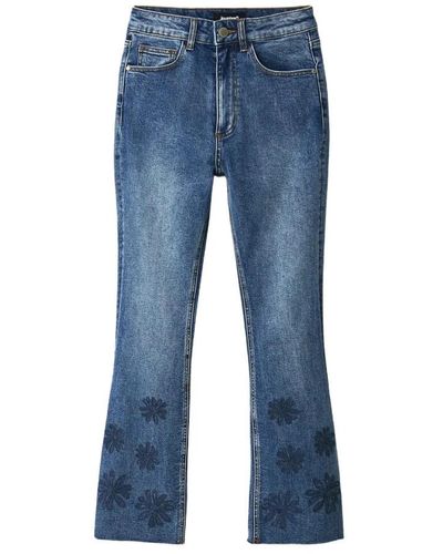Desigual Cropped Jeans - Blue