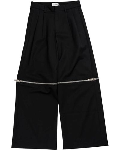 VAQUERA Pantaloni neri con zip - Nero