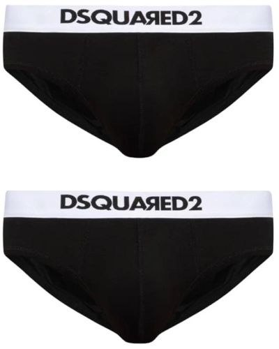DSquared² Elegante set slip bi-pack intimo - Nero