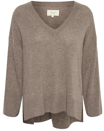 Part Two V-Neck Knitwear - Brown