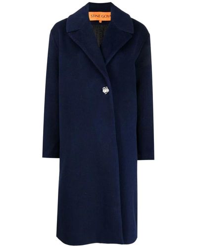 Stine Goya Coats > single-breasted coats - Bleu