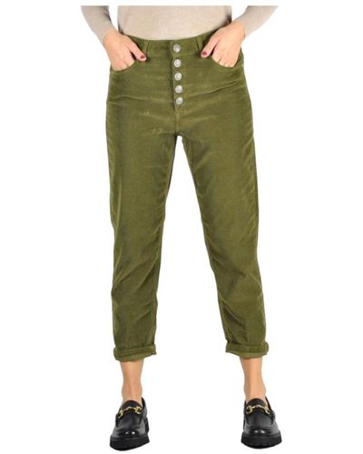 Dondup Trousers > cropped trousers - Vert