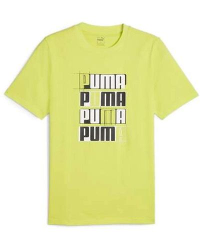 PUMA Logo lab t-shirt - Gelb