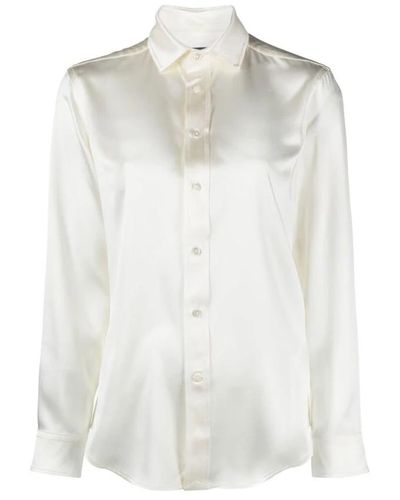 Ralph Lauren Seidenlangarmhemd - Weiß