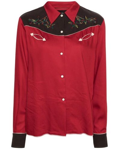 Bode Camicia western rossa - Rosso