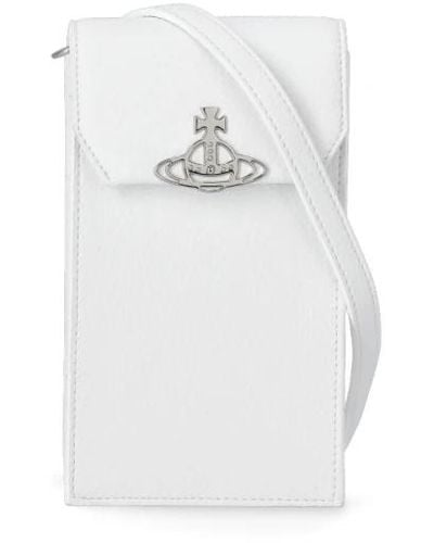 Vivienne Westwood Borsa telefono bianca con logo orb - Bianco