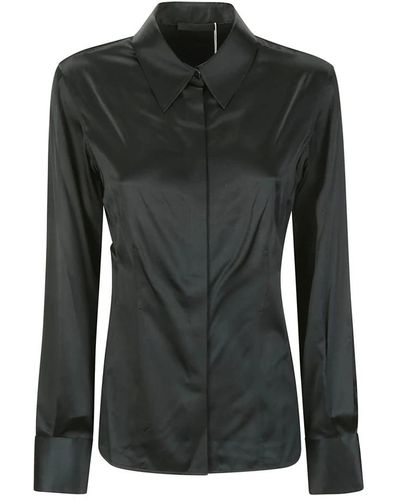 Helmut Lang Camisa con corte en costura - Negro