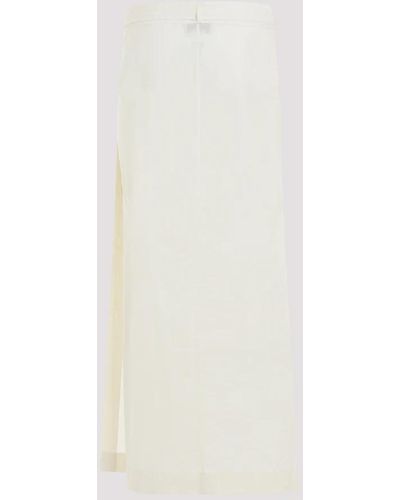 Lemaire Langer wickelrock zitronenglasur ye500 - Weiß