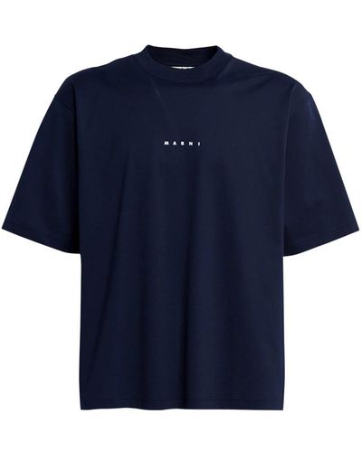 Marni Logo Crew Neck T-shirt - Blue