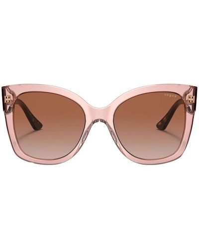 Vogue Mutige kissenförmige sonnenbrille braun