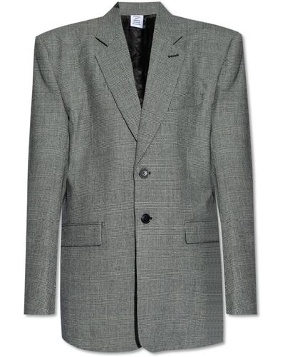 Vetements Houndstooth blazer - Grau