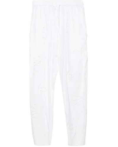 Isabel Marant Weiße broderie anglaise hose