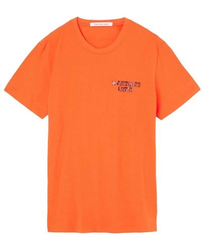 Calvin Klein Camicie a maniche corte - Arancione