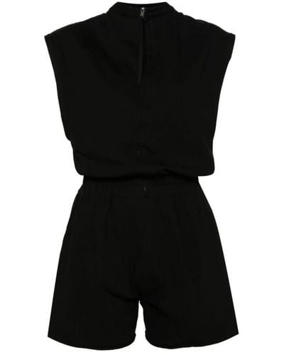 Rick Owens Vestido negro de jersey de algodón orgánico